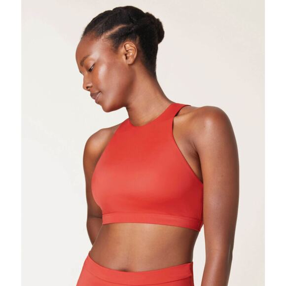 Andie Swim The Luzon Bikini Top Eco Nylon in Chili Pepper Red XL NWT - Picture 1 of 4